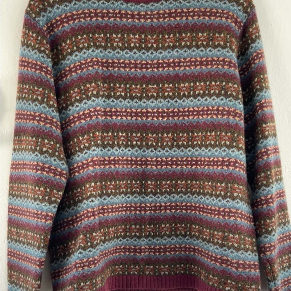 L.L. Bean Women's Sweater in Blue, Brown, and Purple